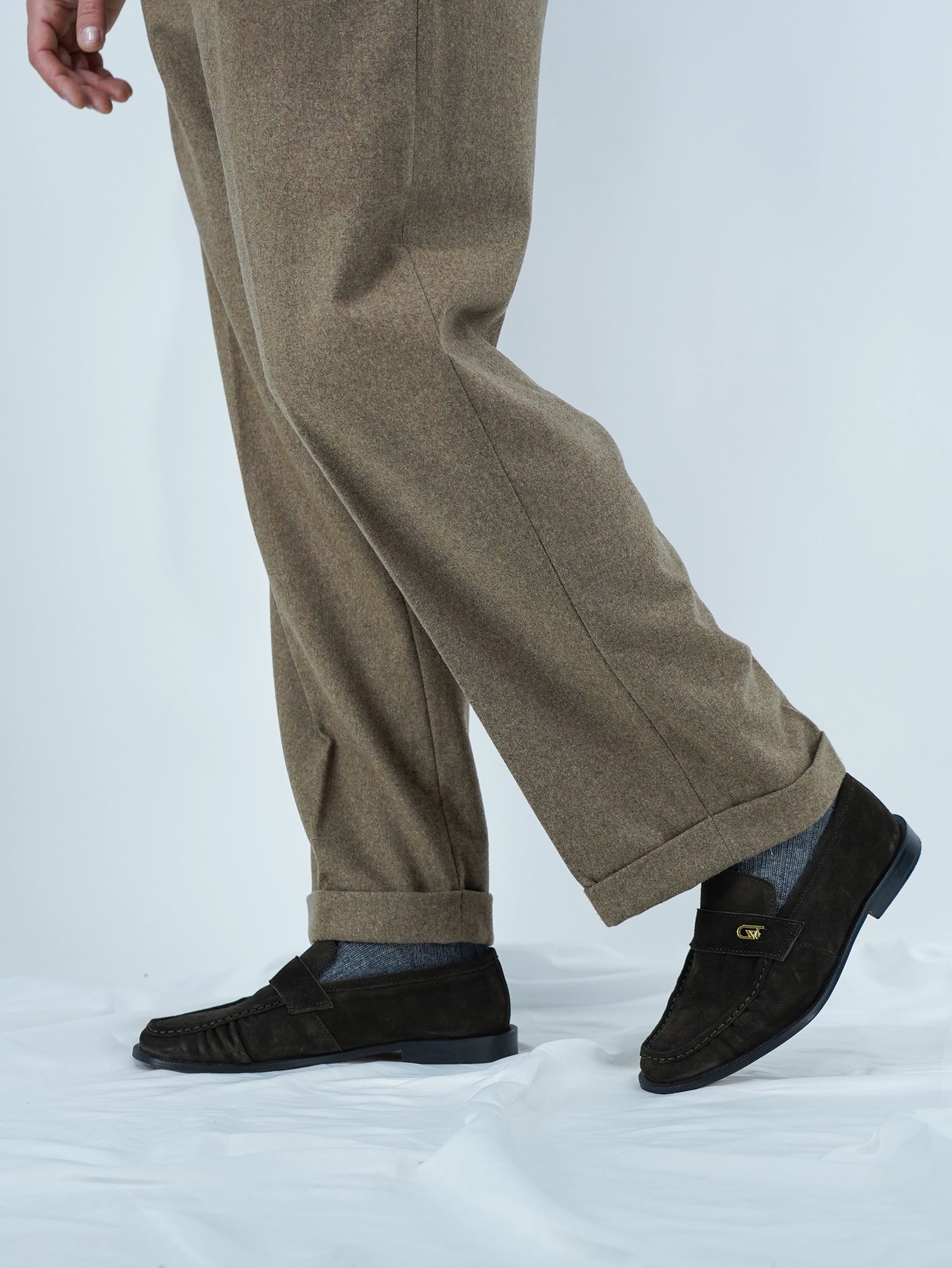 Gurkha biforcato in flanella quercia fondo 23cm