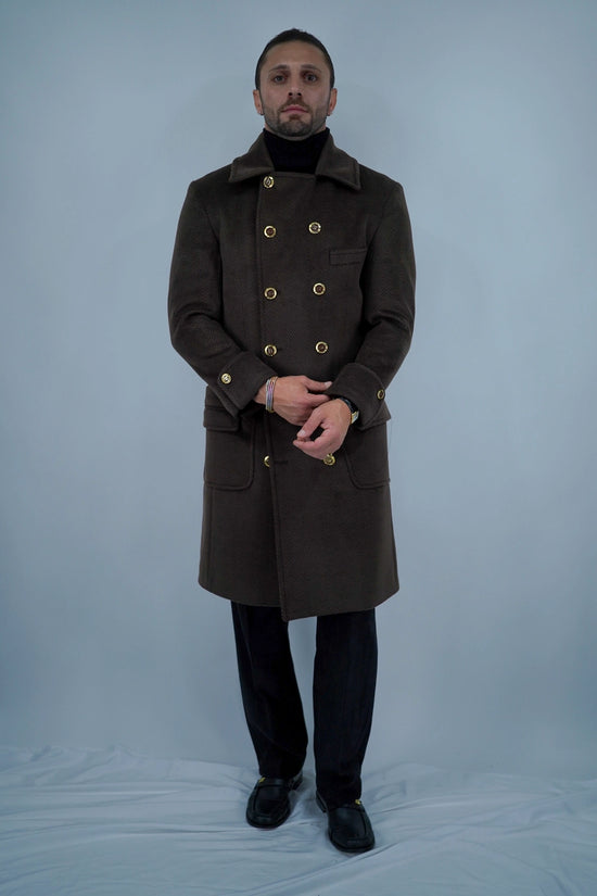 Cappotto Chesterfield Spigato Testa di Moro