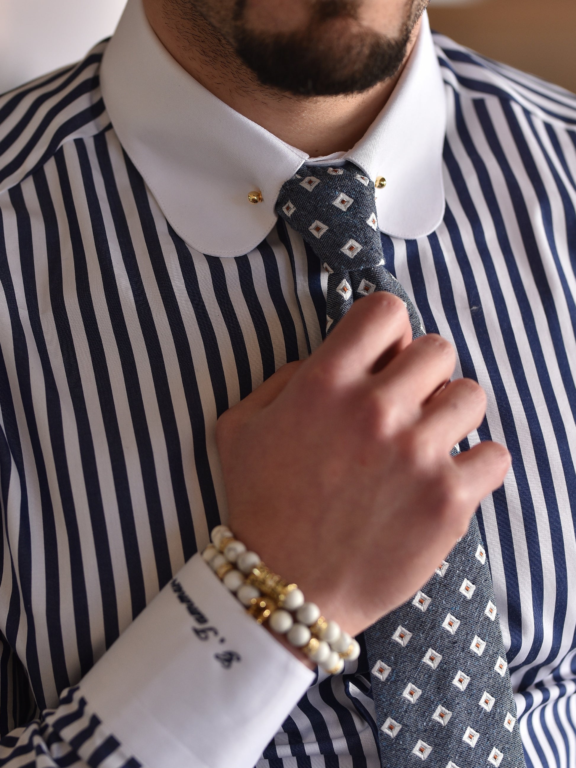 Camicia collo club fondo nero