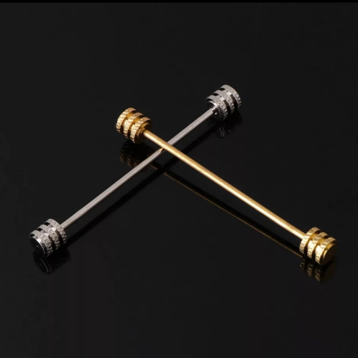 Spille collo camicia oro e argento