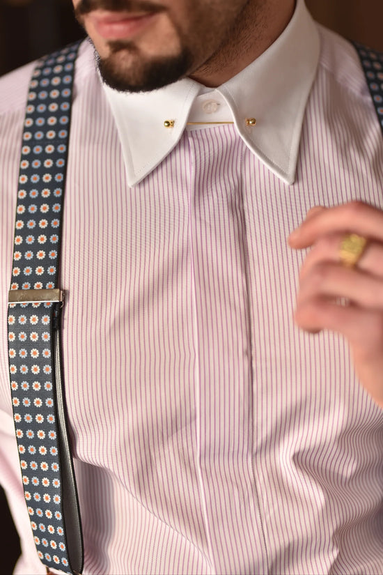 Spille collo camicia oro e argento