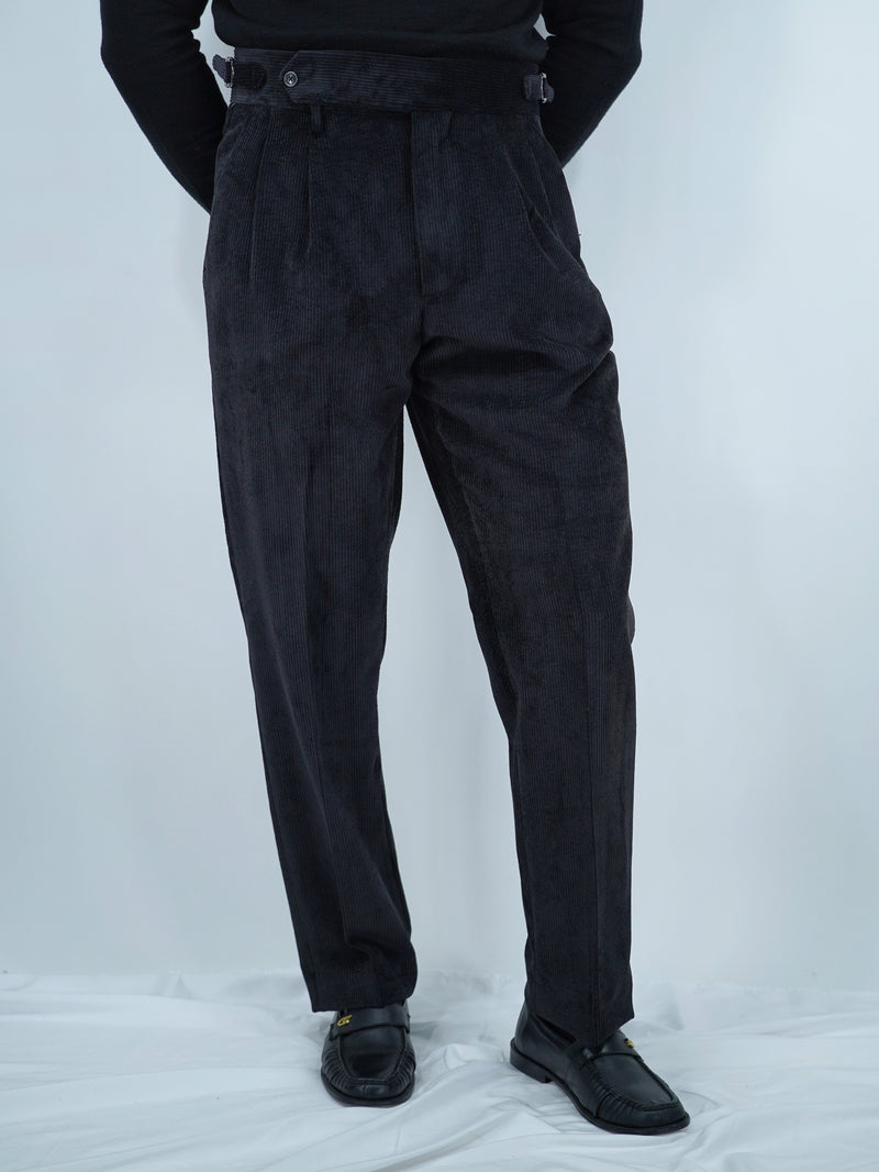 Gurkha in velluto a coste nero fondo 21cm