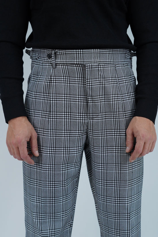 Gurkha 1 bottone con fibbie laterali stringenti Principe di Galles