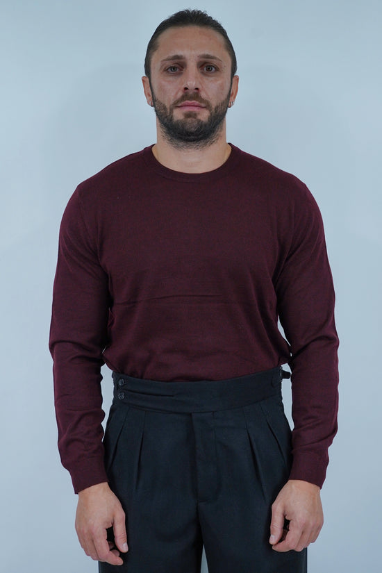 Girocollo in filo bordeaux