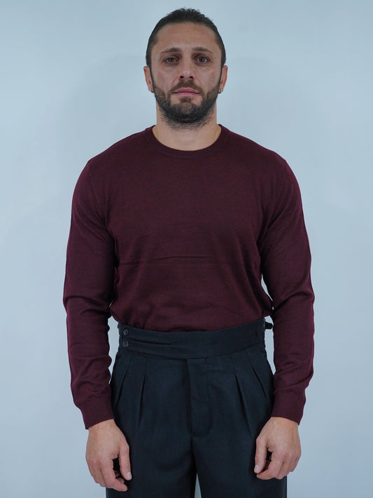 Girocollo in filo bordeaux