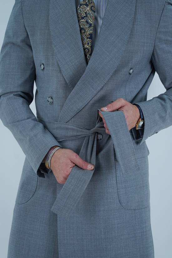 Giacca Heritage Lunga Doppio Petto - Linea Extensive | Grigio Urbano