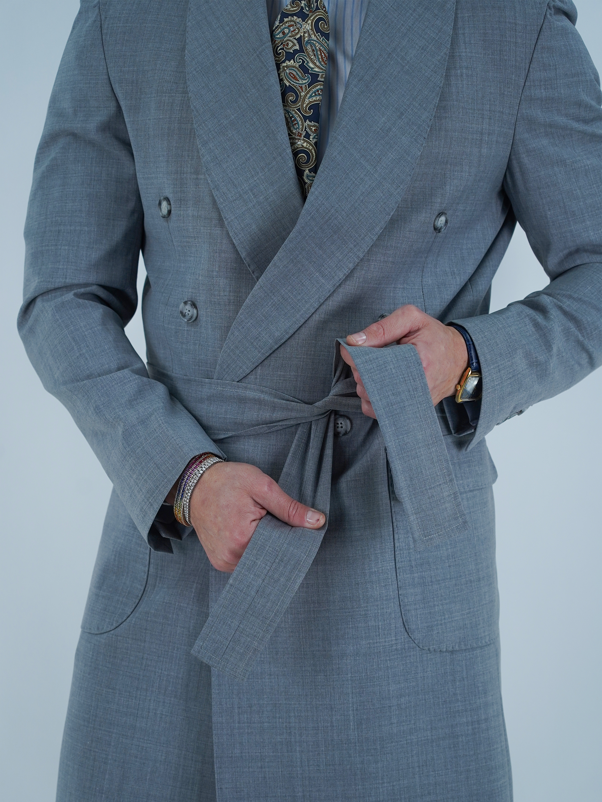 Giacca Heritage Lunga Doppio Petto - Linea Extensive | Grigio Urbano