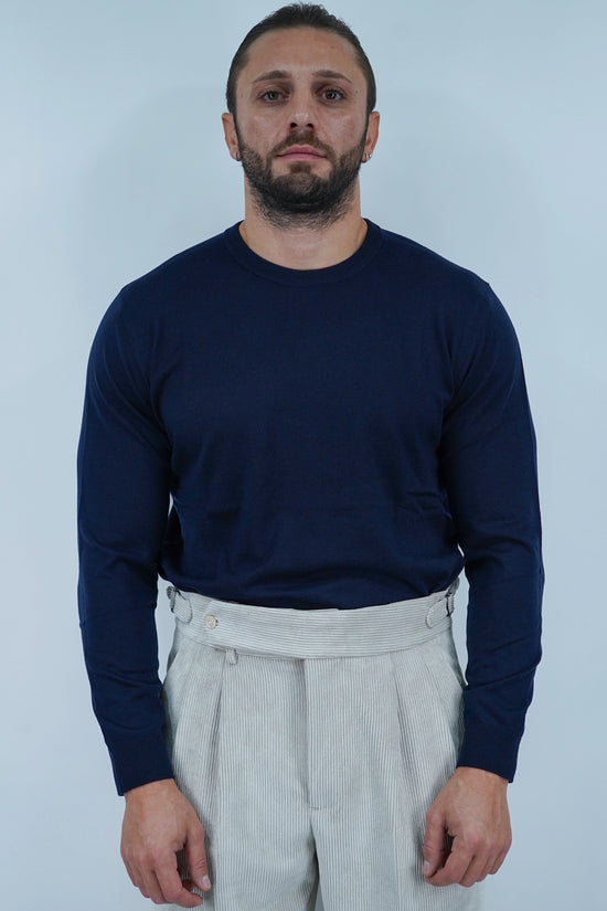 Girocollo in filo blu