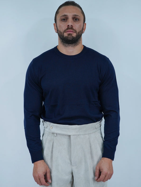 Girocollo in filo blu