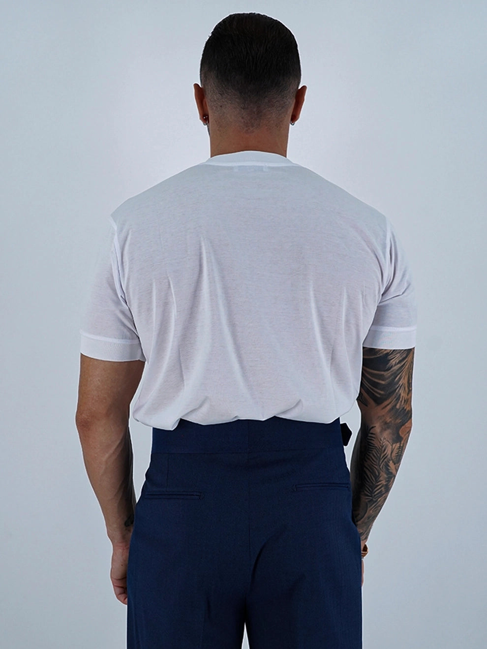 T-Shirt in Filo di Scozia | Girocollo| Bianco