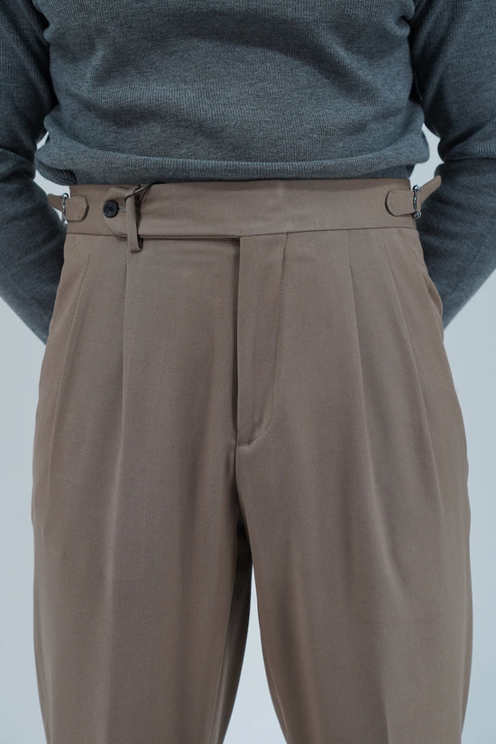 Gurkha 1 bottone fibbie laterali stringenti beige fondo 21cm