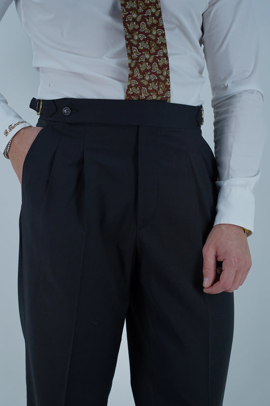 Gurkha 1 bottone - Fondo 20/23cm | Doppia Fibbia Regolabile | Nero Corvino