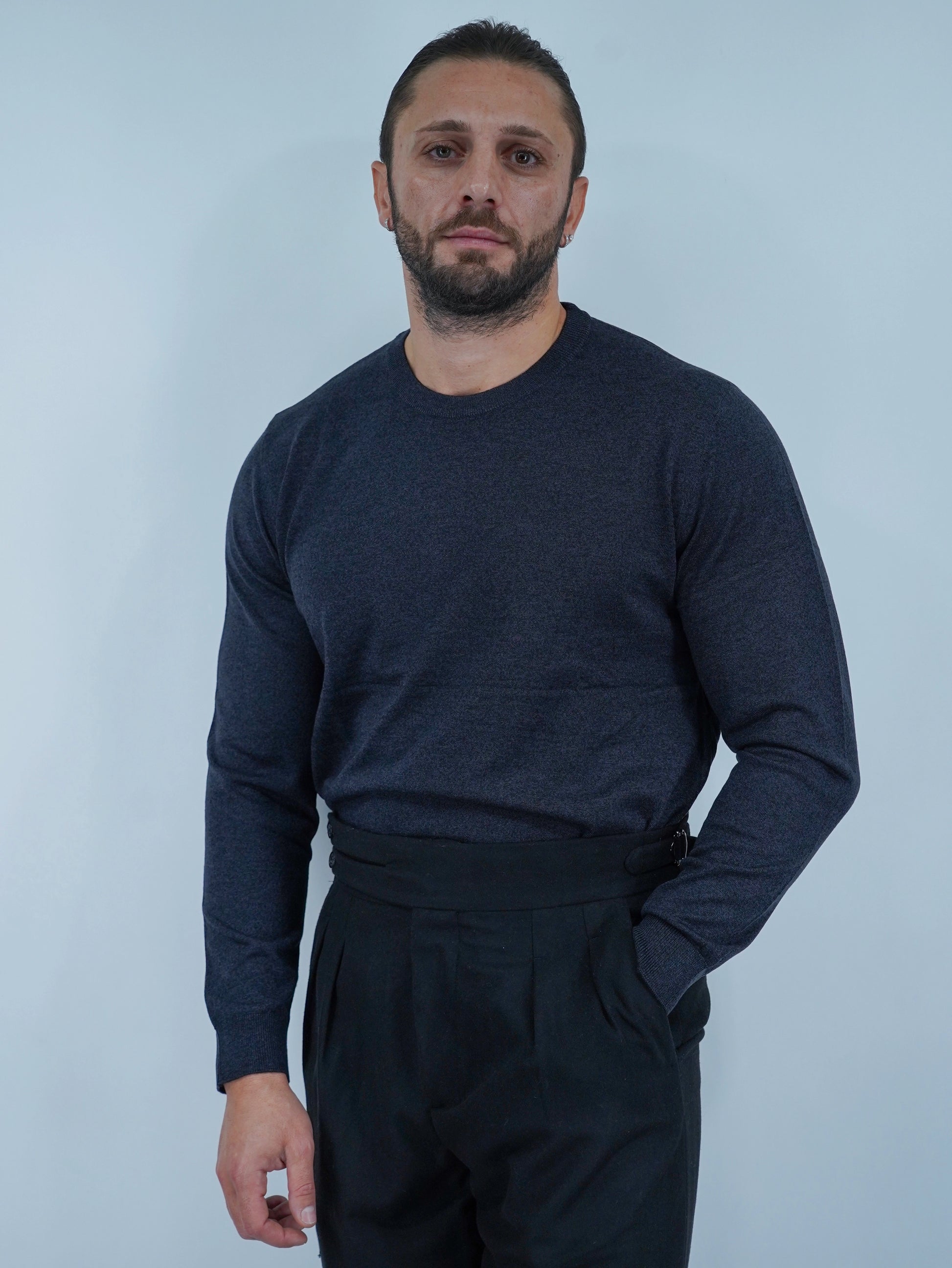 Girocollo in filo antracite