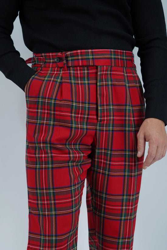 Gurkha 1 bottone con fibbie laterali stringenti Tartan Royal Stewart