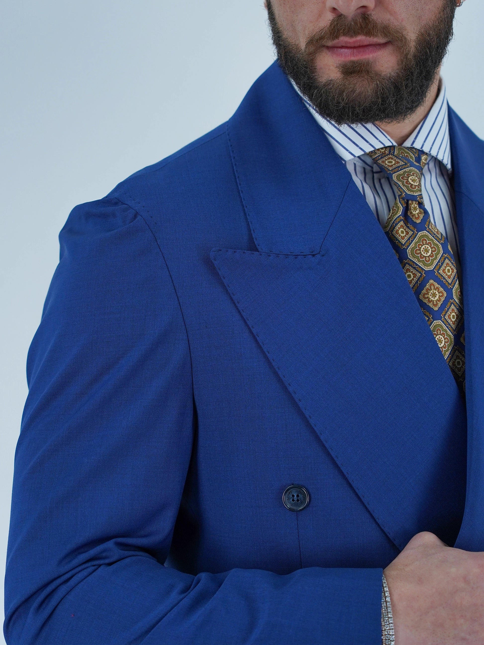Giacca Heritage Lunga Doppio Petto - Linea Extensive | Blu Inchiostro