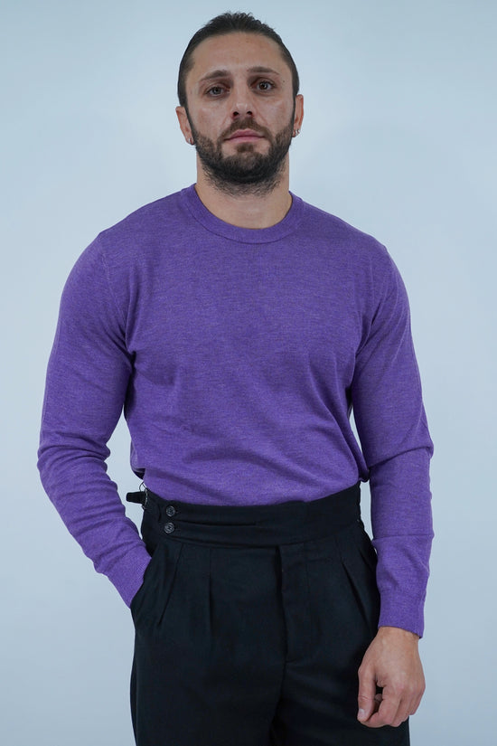 Girocollo in filo viola