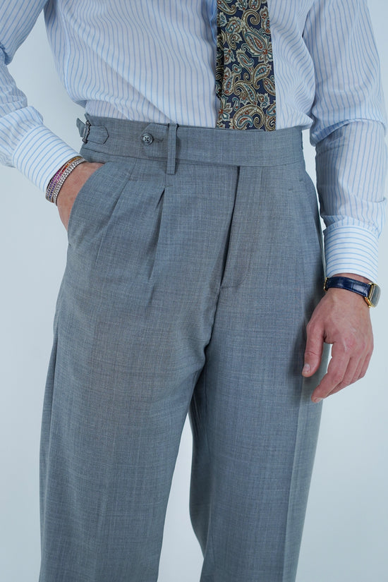 Gurkha 1 bottone - Fondo 20/23cm | Doppia Fibbia Regolabile | Grigio Urbano
