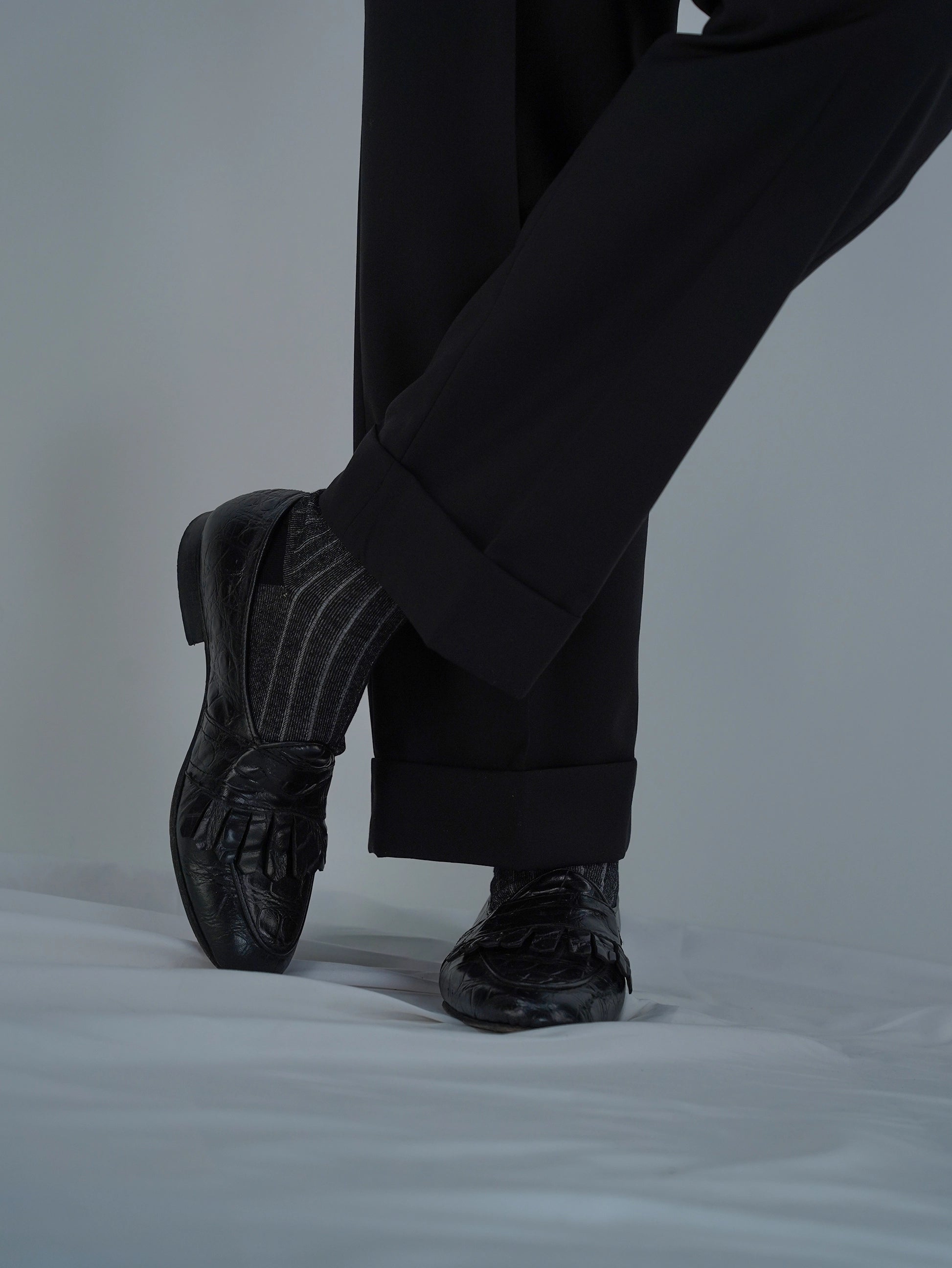 Gurkha Heritage Con Fibbia Laterale- Fondo 22/25cm | Doppia Fibbia Regolabile | Nero Corvino
