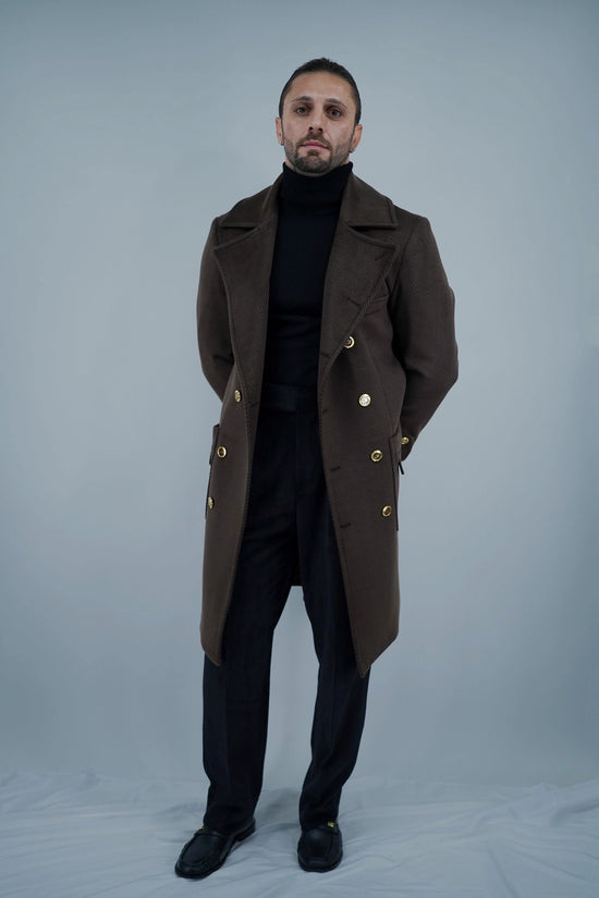Cappotto Chesterfield Spigato Testa di Moro