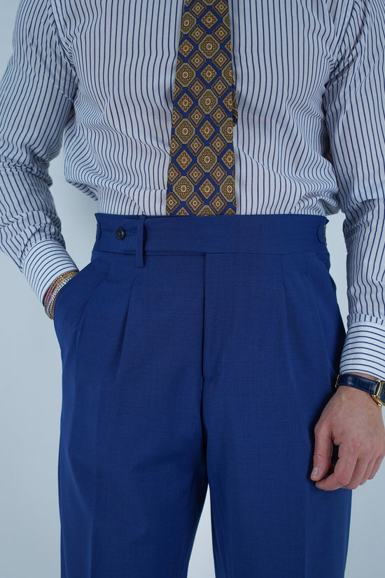 Gurkha 1 bottone - Fondo 20/23cm | Doppia Fibbia Regolabile | Blu Inchiostro