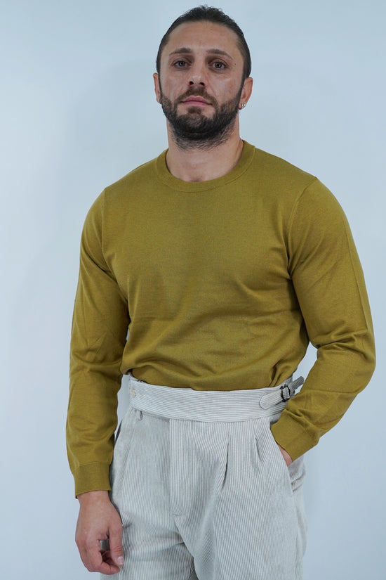 Girocollo in filo senape