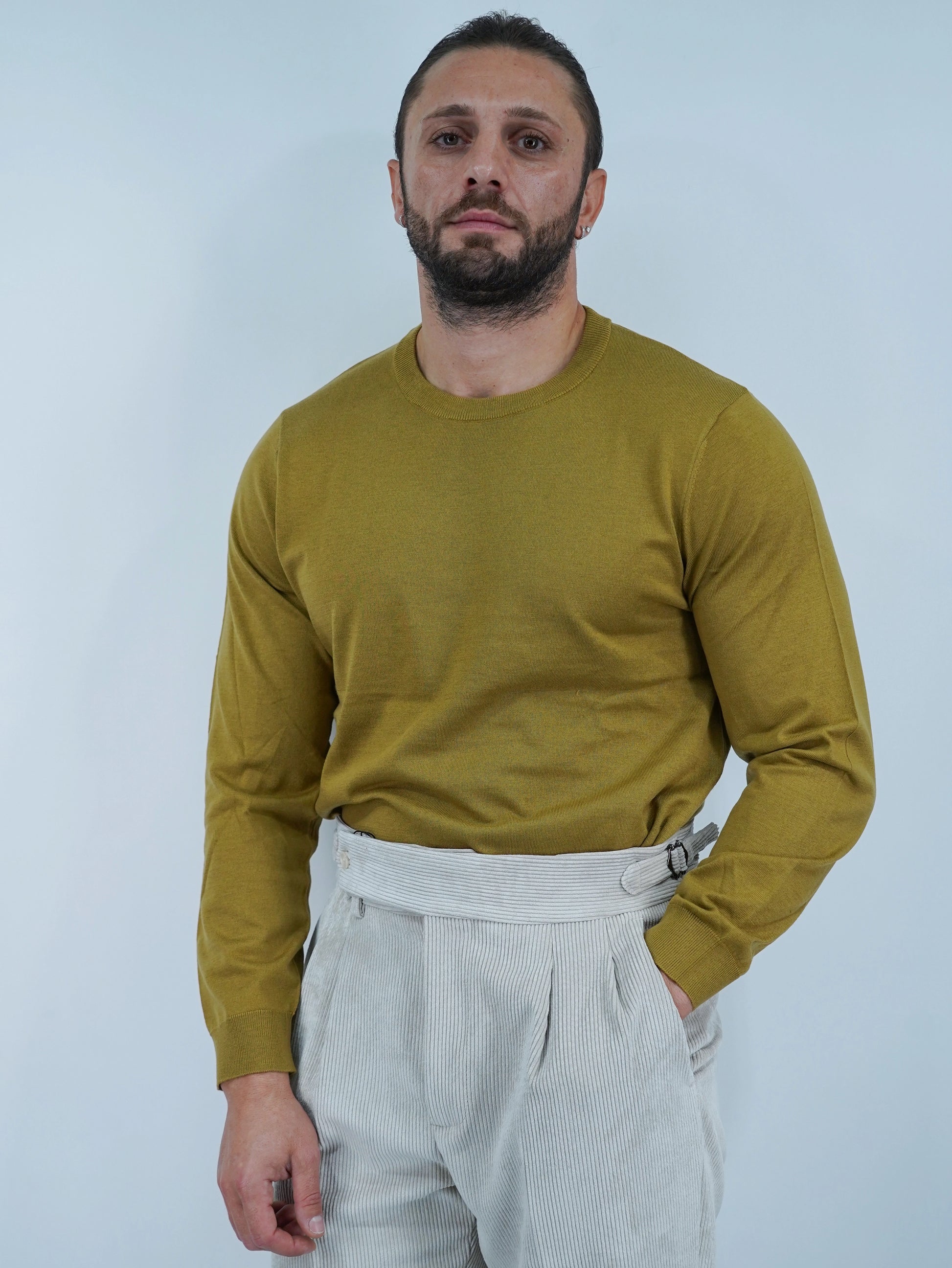 Girocollo in filo senape