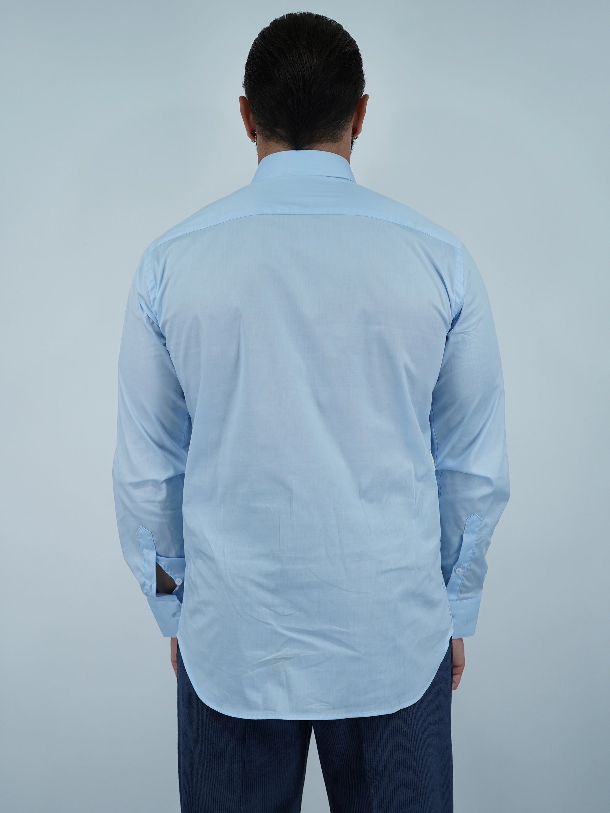 Camicia collo francese celeste