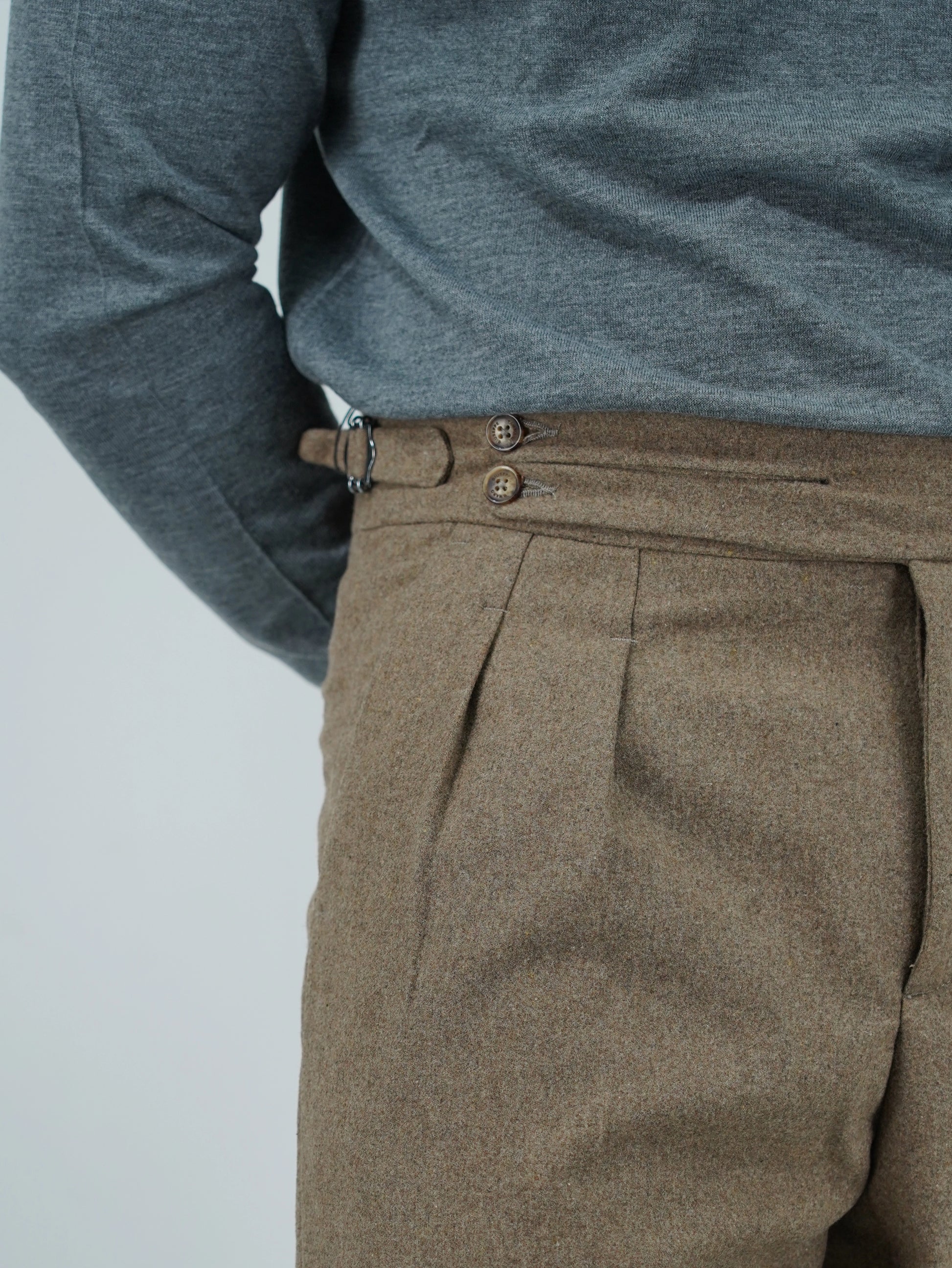 Gurkha biforcato in flanella quercia fondo 23cm