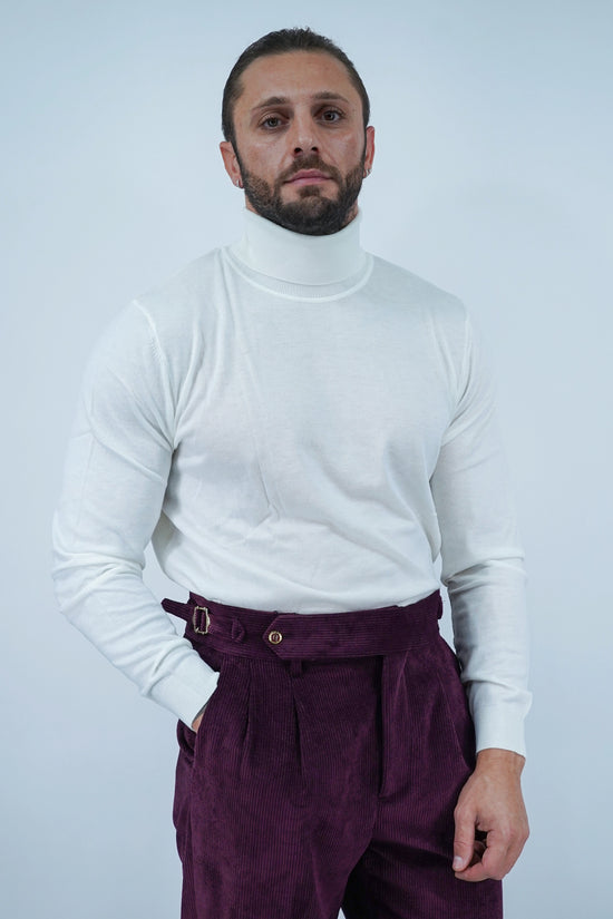 Dolcevita in filo bianco