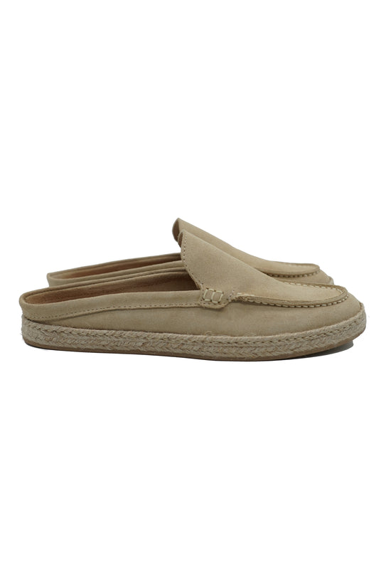Sabot in pelle scamosciata beige