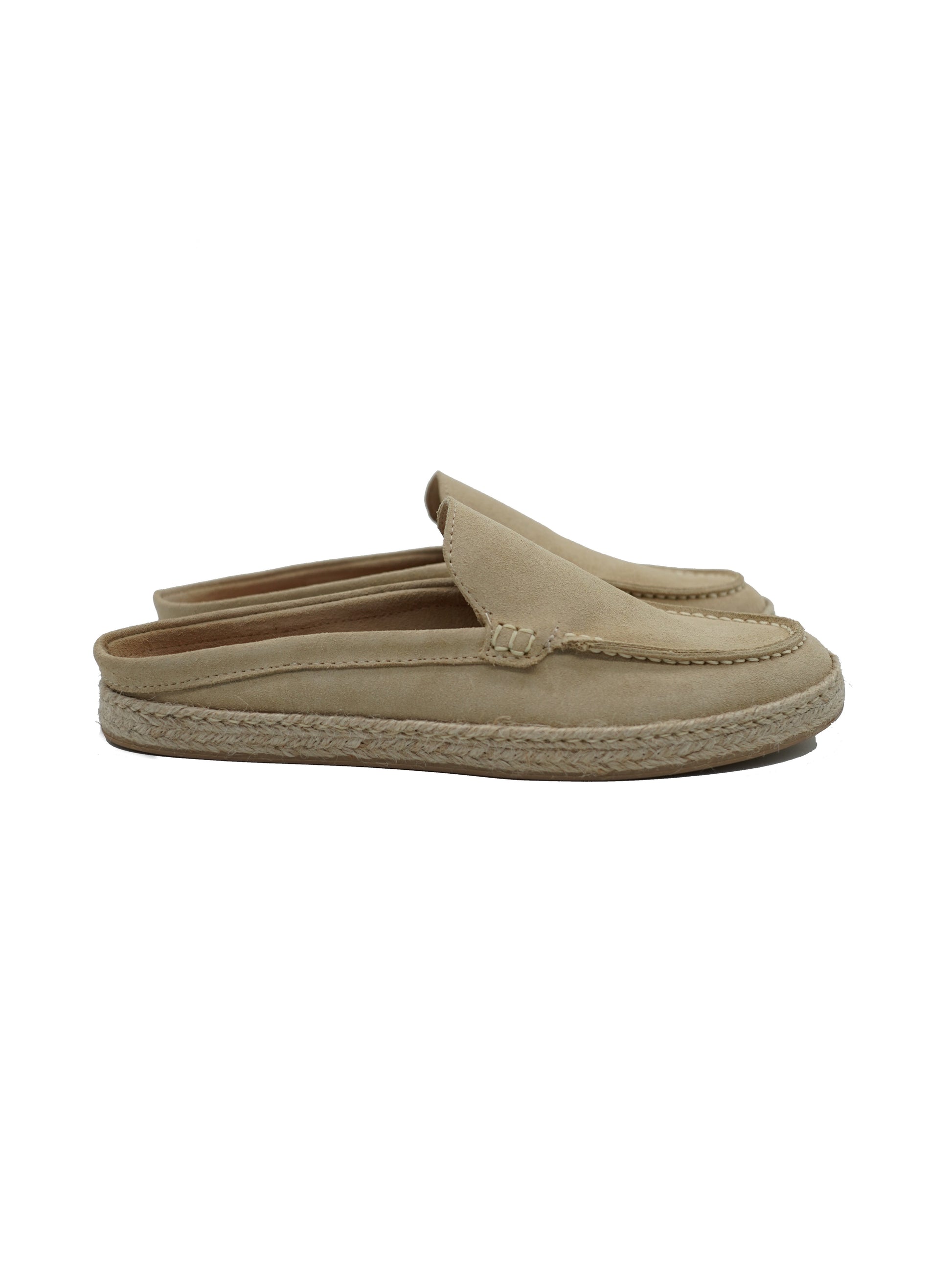 Sabot in pelle scamosciata beige