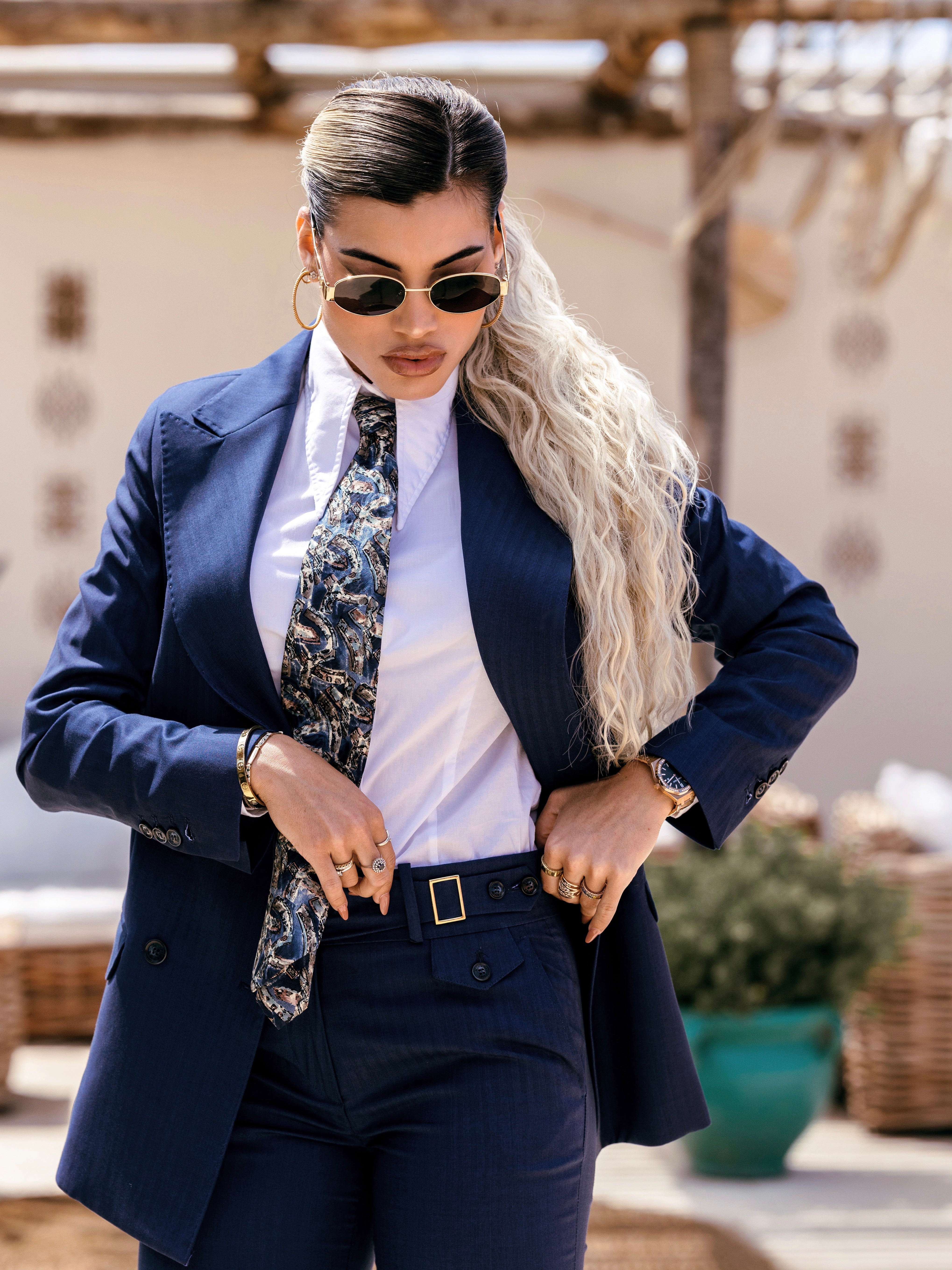 Tailleur doppiopetto zaffiro