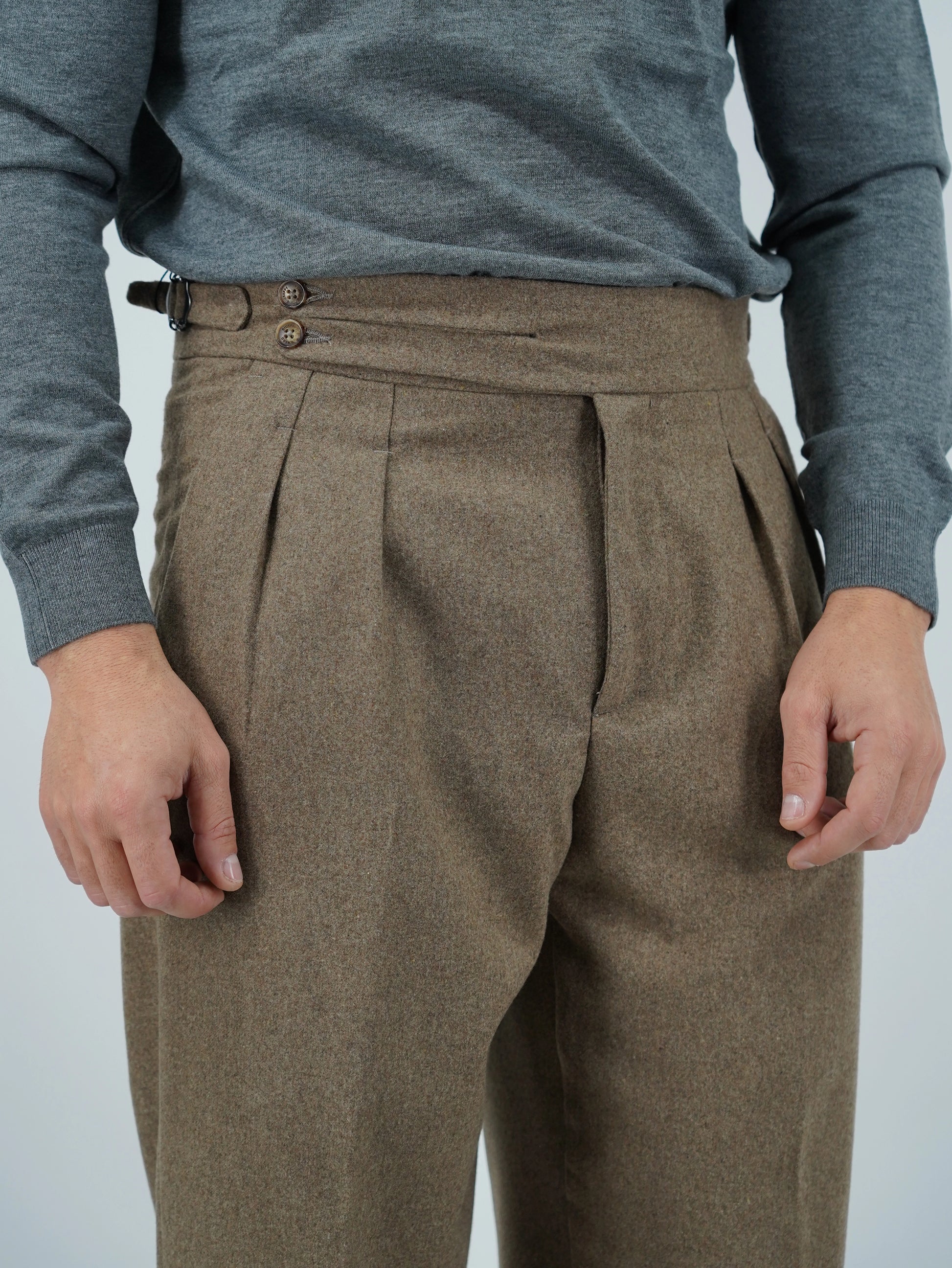 Gurkha biforcato in flanella quercia fondo 23cm