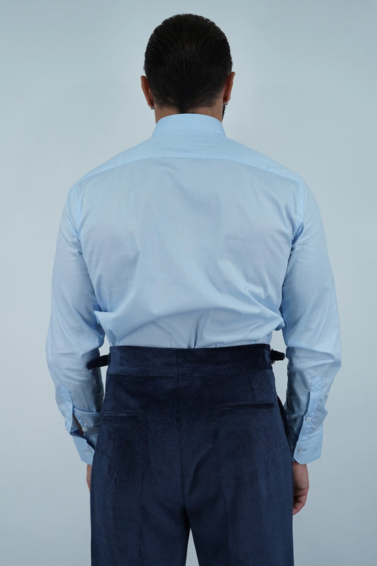 Camicia collo francese celeste