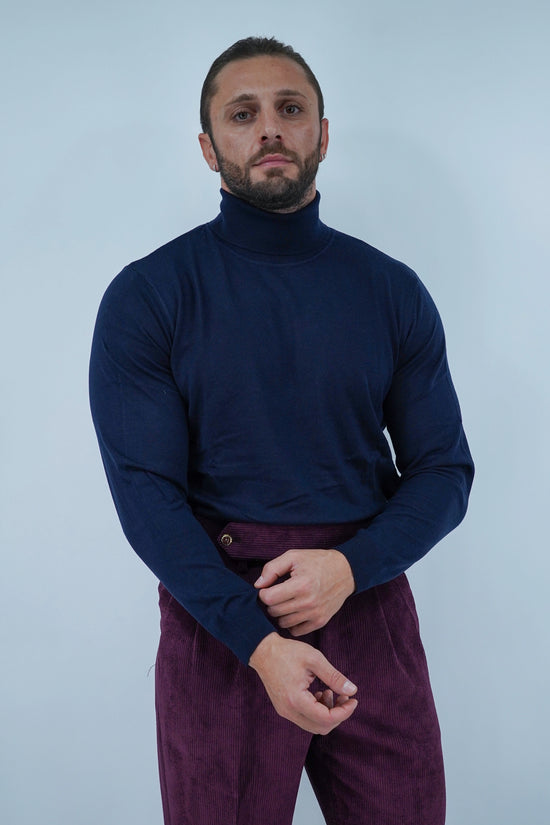 Dolcevita in filo blu