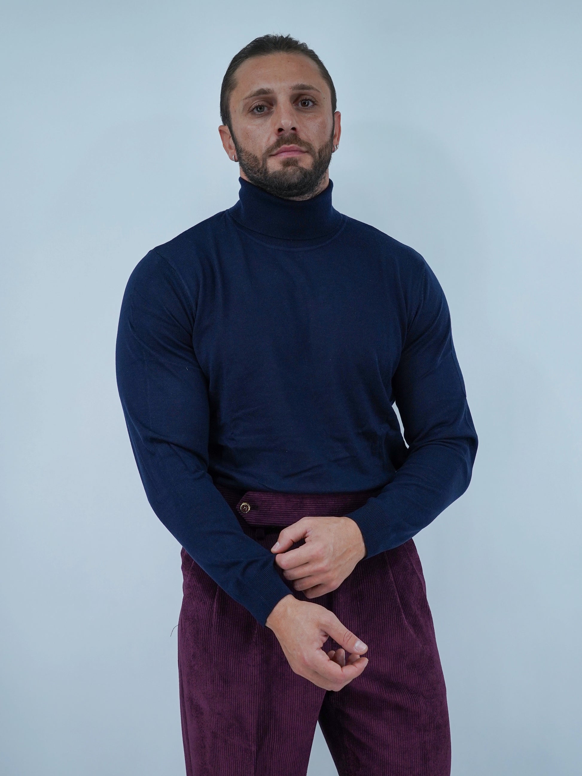 Dolcevita in filo blu