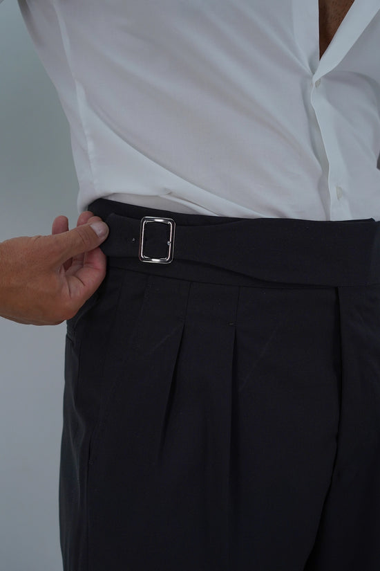 Gurkha Heritage Con Fibbia Laterale- Fondo 22/25cm | Doppia Fibbia Regolabile | Nero Corvino