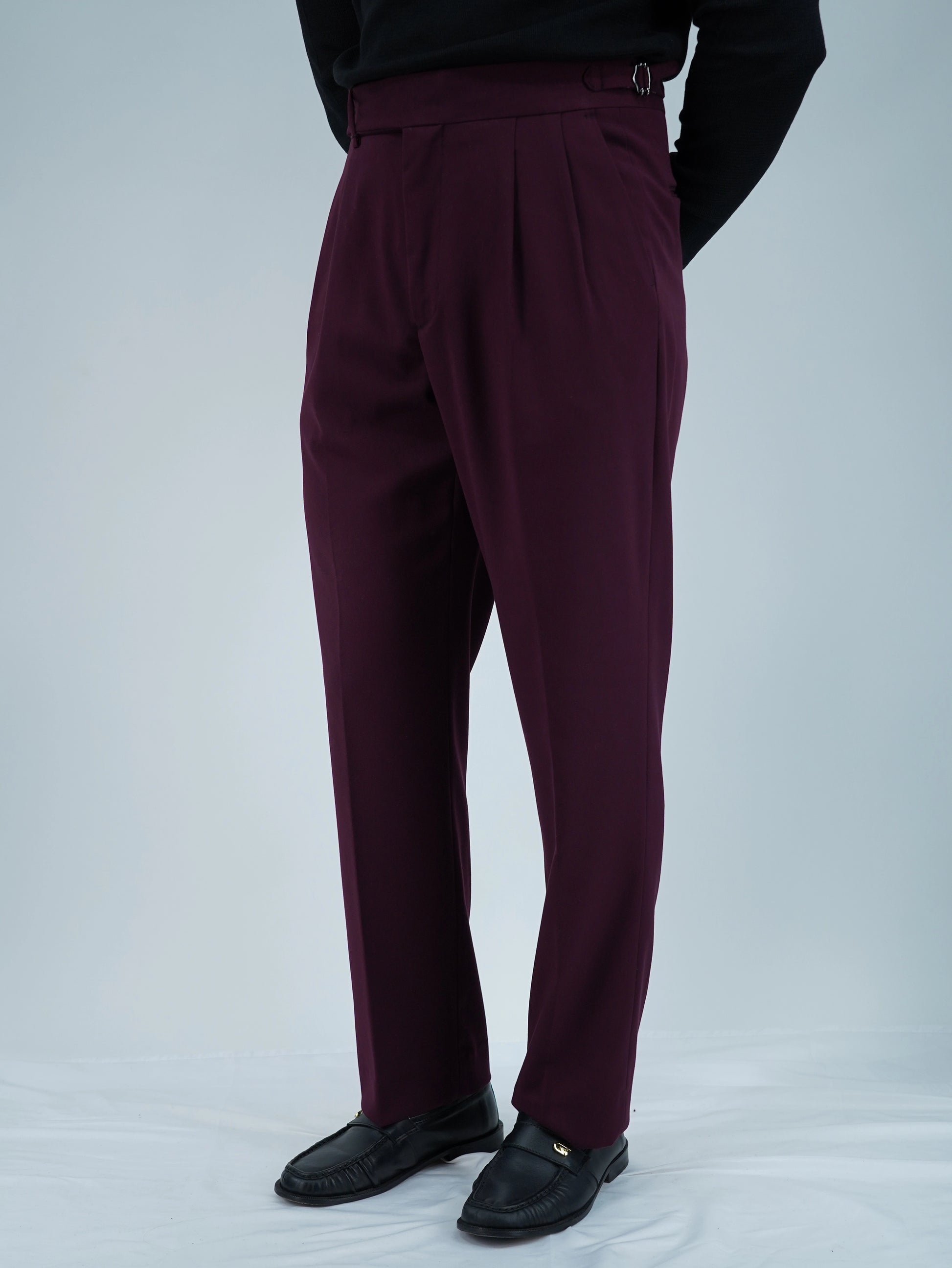 Gurkha 1 bottone con fibbie laterali stringenti bordeaux