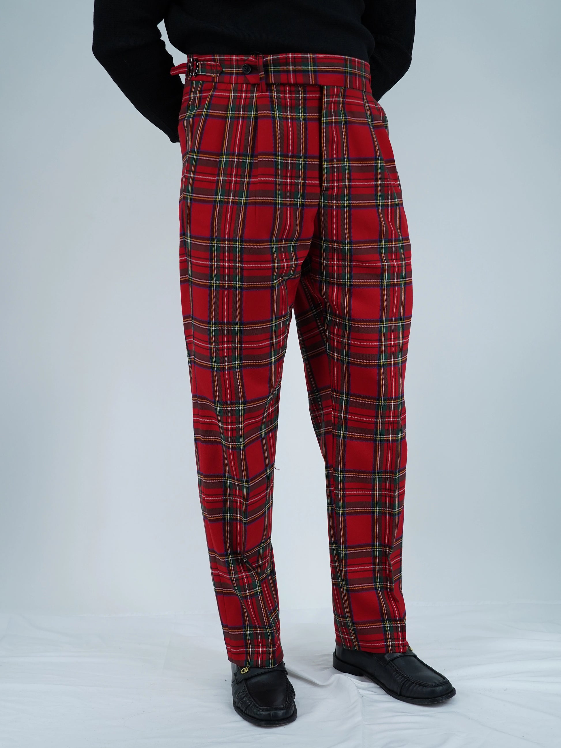 Gurkha 1 bottone con fibbie laterali stringenti Tartan Royal Stewart