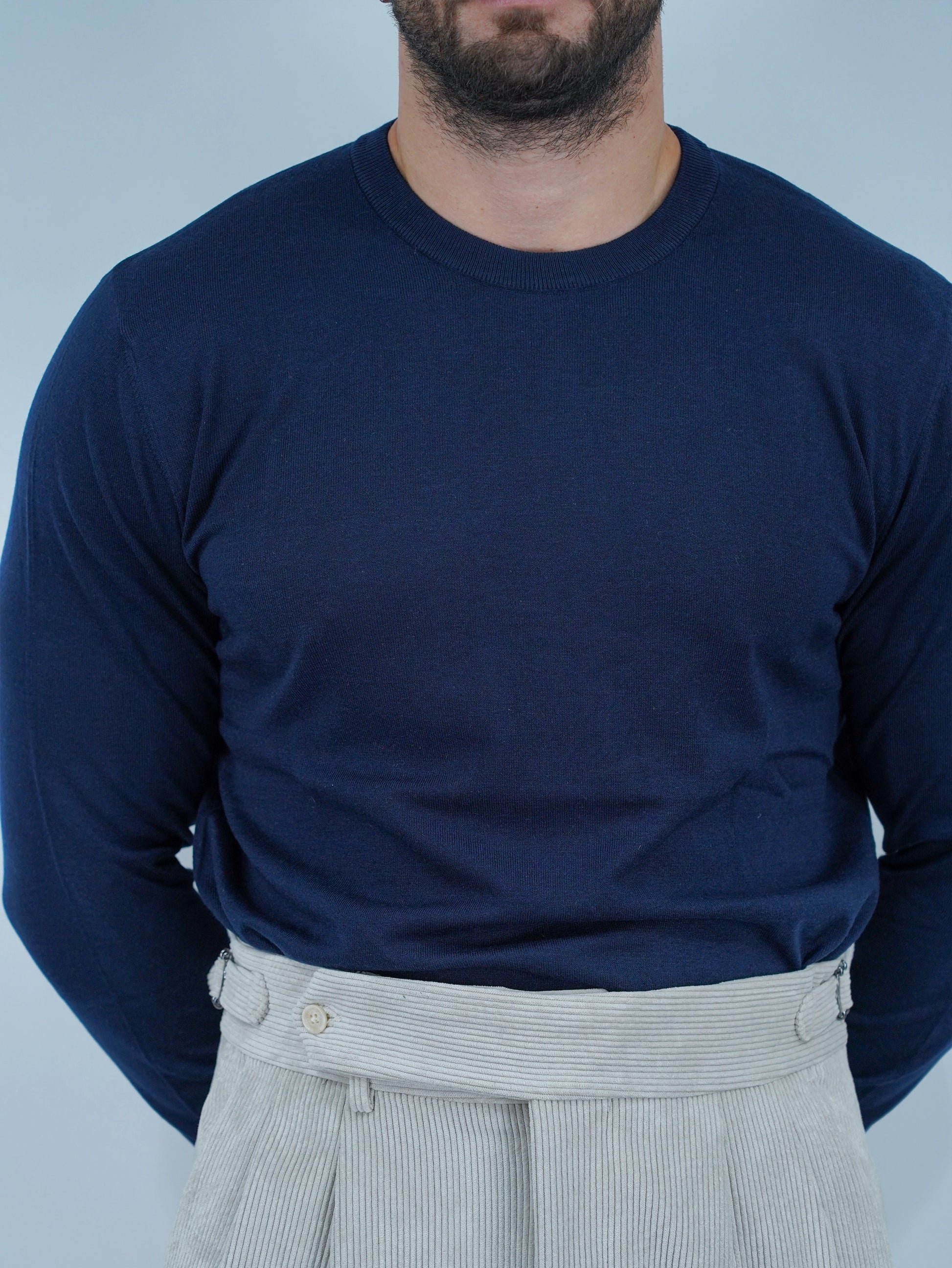 Girocollo in filo blu