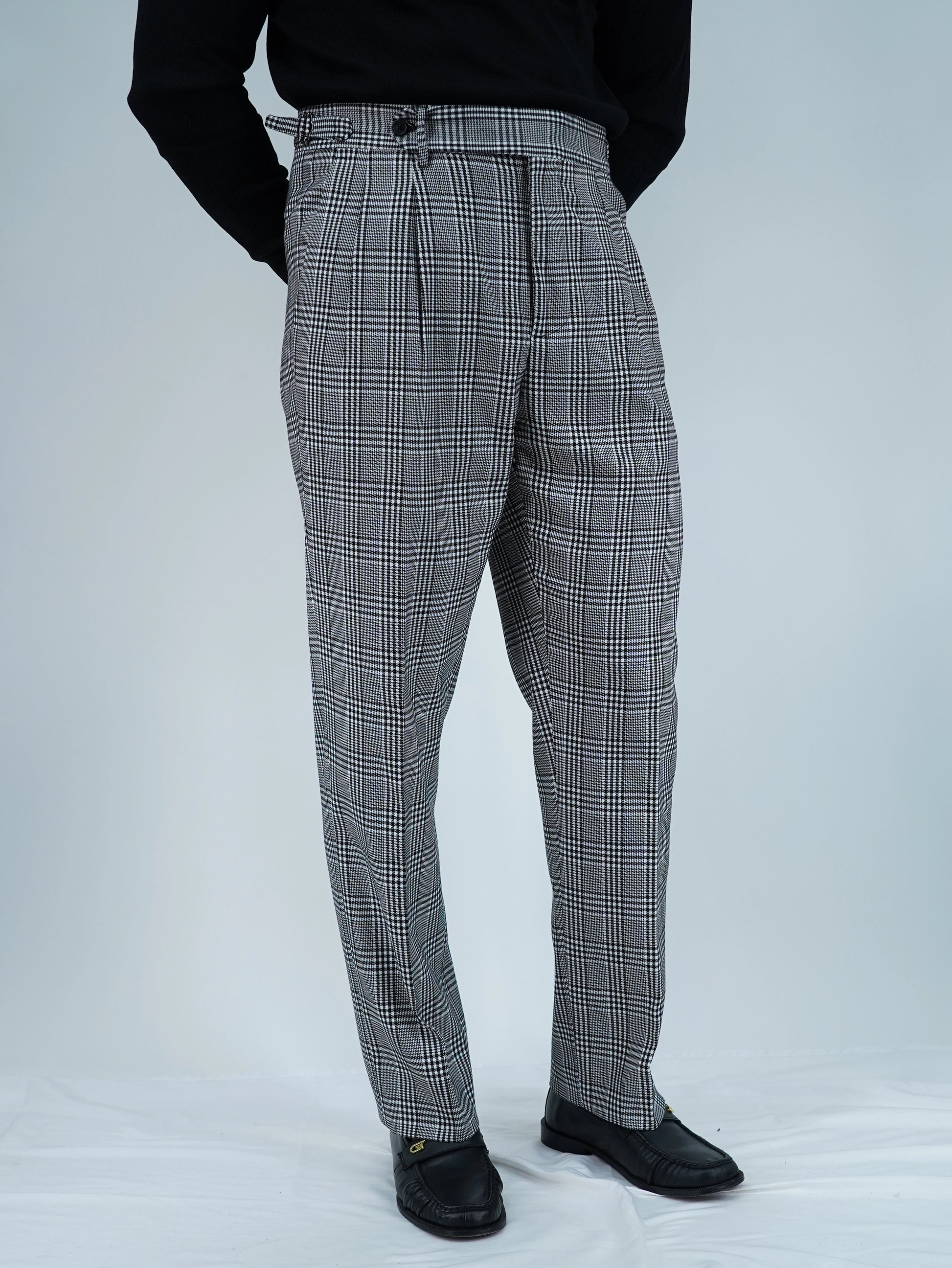 Gurkha 1 bottone con fibbie laterali stringenti Principe di Galles