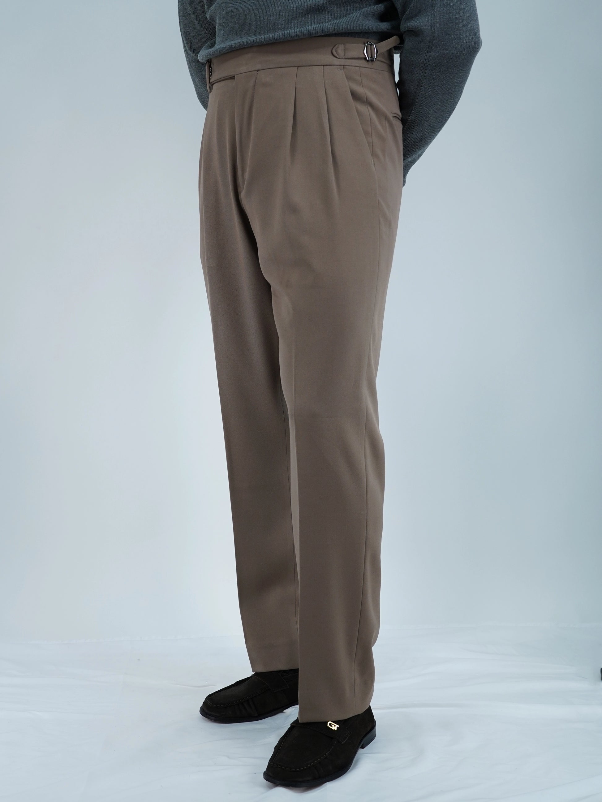 Gurkha 1 bottone fibbie laterali stringenti beige fondo 21cm