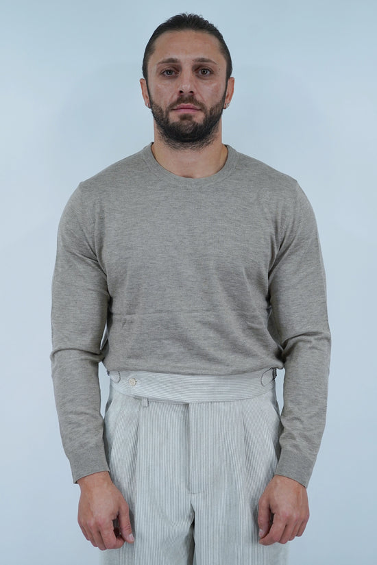 Girocollo in filo beige