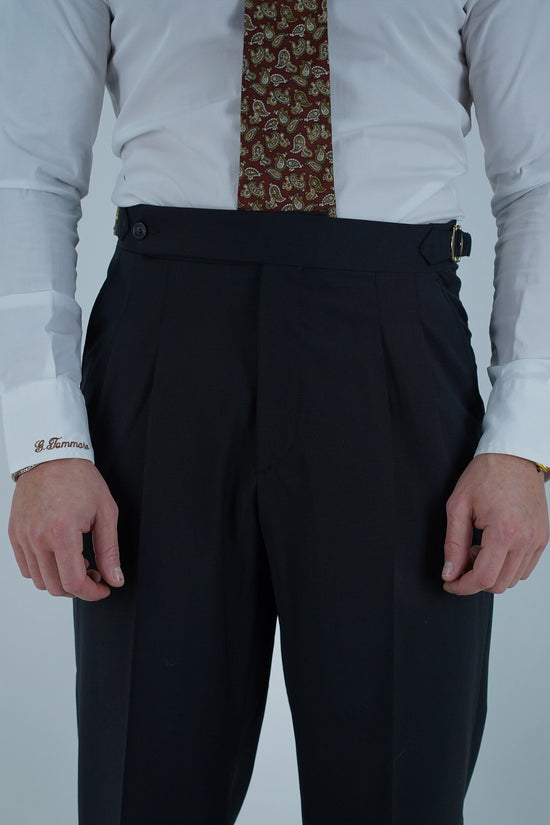 Gurkha 1 bottone - Fondo 20/23cm | Doppia Fibbia Regolabile | Nero Corvino