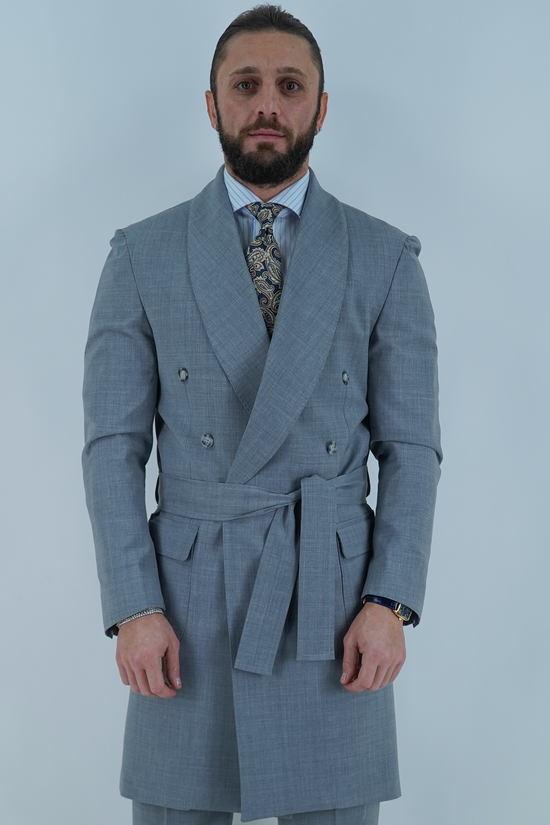 Giacca Heritage Lunga Doppio Petto - Linea Extensive | Grigio Urbano