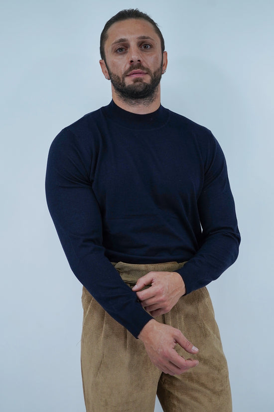 Lupetto in filo blu notte