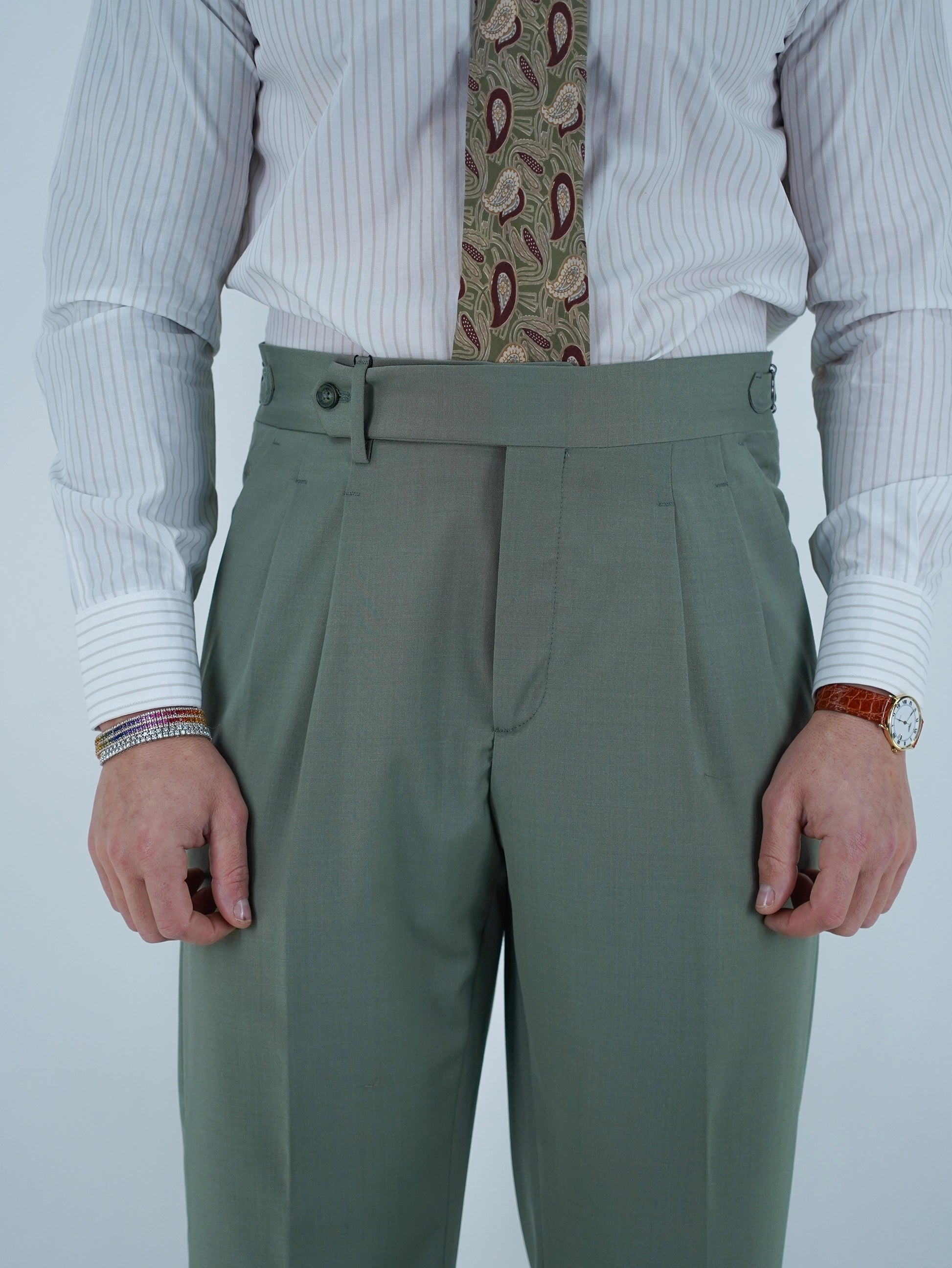 Gurkha 1 bottone - Fondo 20/23cm | Doppia Fibbia Regolabile | Verde Oliva