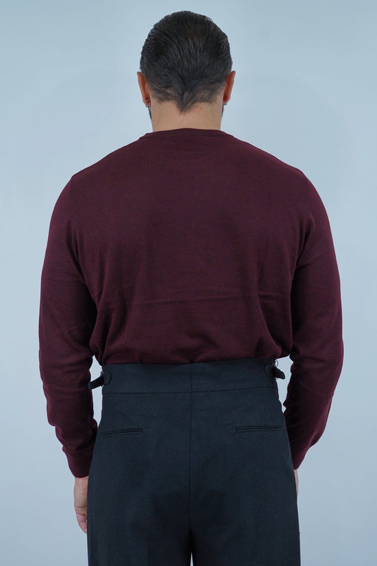 Girocollo in filo bordeaux