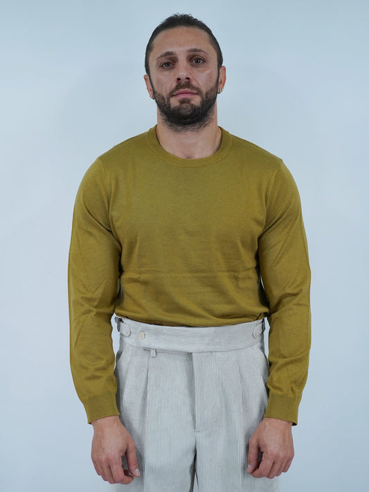 Girocollo in filo senape