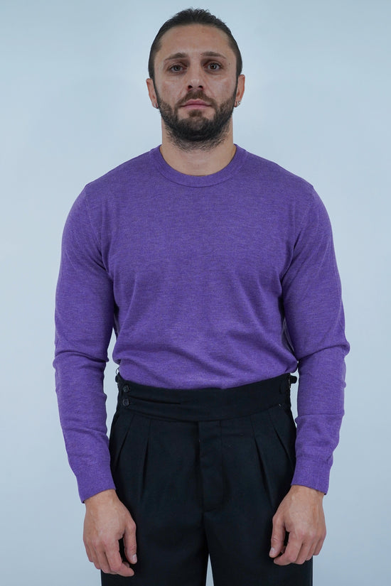 Girocollo in filo viola